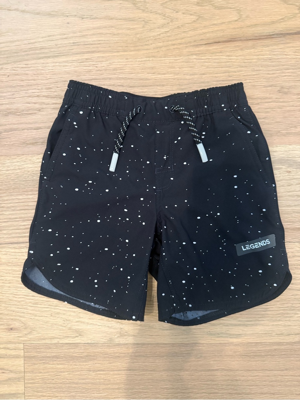 LEGENDS Kids Black Speckled Drawstring Shorts